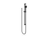 IVY Ensemble barre de douche - avec douchette à main - rond - jet satiné - flexible de douche 150cm - noir mat PED SW1031586