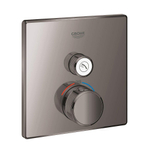 Grohe Grohtherm SmartControl Inbouwthermostaat - 2 knoppen - vierkant - hard graphite SW484559