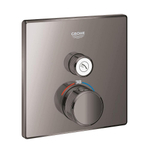 Grohe Grohtherm SmartControl Mitigeur thermostatique encastré - 2 boutons - carré - hard graphite SW484559