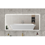 H&R Badmeubelen Mikado spiegel – 160x70 cm – indirecte LED rondom – spiegelverwarming – Zilver SW997265