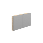 Thebalux spiegelkast model D 120x70 2x deur 2x legplank schakelaar/stopcontact inclusief indirecte LED onderzijde exclusief opbouwlamp SW826954