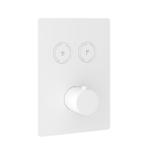 Hotbath Cobber afbouwdeel inbouwthermostaat met 2 pushbuttons mat wit SW229973