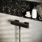 Hotbath Gal Thermostatische Douchemengkraan - met 1/2" onderaansluiting - PVD - geborsteld gunmetal (antraciet) SW656185