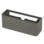 INK Concept R Wastafelonderkast - 140x45x52cm - 2 lades - opliggende grepen - afgeronde hoeken - MDF lak - mat beton groen SW1405445