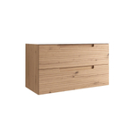 Saniclass Prime Balance Meuble sous lavabo - 100x55x44.9cm - 2 tiroirs - Poignée intégrée - MDF - Chêne rustique SW1027169