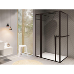 Riho Lucid GD203 Douchecabine XL - 200x120x80cm - zwart SW412085