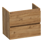 BRAUER Joy wastafelonderkast ondiep - 60x39x50cm - 2 softclose lades - greeploos - 1 sifon uitsparing - Chateau SW1201245