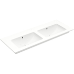 Villeroy & Boch venticello dubbele meubelwastafel - 130x50cm - zonder kraangat - met overloop - White Alpine (glans wit) 1025104