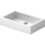 Duravit Vero Opbouwwastafel - geslepen - zonder kraangat - zonder overloop - 60x38cm - met wondergliss - inclusief bevestiging - glans wit 0305340