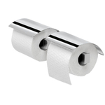 Geesa Wynk Porte-rouleau de papier toilette double avec clapet Chrome GA68138