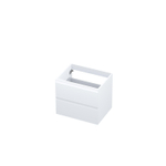 INK Wastafelonderkast - 60x45x52cm - 2 lades - greeploos - MDF lak - Mat wit SB1240400