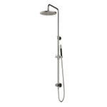 Hotbath Cobber ensemble de douche, douche de tête 30cm et flexible de douche 1,5mtr avec douchette à main nickel brossé SW440411