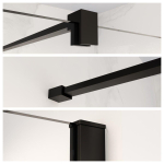 FortiFura Galeria Kit de profilé 200cm - avec barre de renfort 120cm - Noir mat SW968234