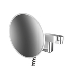Emco Evo make-upspiegel – rond Ø20,9 cm – LED-verlichting – 5x vergrotend, spiraalsnoer – Chroom SW205980
