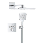 Grohe SmartControl Regendoucheset inbouw - hoofddouche vierkant - handdouche vierkant - chroom SW1186612