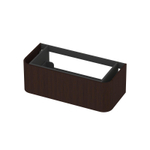 INK Concept R Meuble sous-lavabo - 100x45x35cm - 1 tiroir - poignées saillantes - coins arrondis - MDF - dark veneer SW1405596