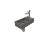 Ink Versus fonteinset – 36x18x9 cm – quartz grijs – kraangat rechts – chromen kraan SW157995