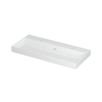 Ink urban lavabo 100x8x45cm 2 trous pour robinet 1 évier porcelaine blanc brillant SB0201081