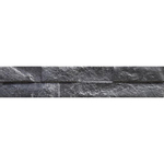 Keradom Rock carreau de mur 7.5x38.5cm 10mm résistant au gel noir mat SW450977