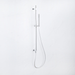 Fortifura Calvi Glijstangset - geïntegreerde wandaansluitbocht - doucheslang metaal- handdouche staaf - chroom SW1210177