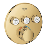 Grohe Grohtherm SmartControl Inbouwkraan - thermostatisch - met omstel voor 3 functies - rond - cool sunrise (goud) SW354761