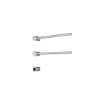 Hotbath &MORE Handdoekradiator - 50x38cm - rond - 2 stangen - horizontaal - met schakelaar - chroom SW1245686