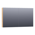 Saniclass Plain Spiegelkast - 120x70x15cm - 2 links/rechtsdraaiende spiegeldeuren - MFC - nomad SW393086