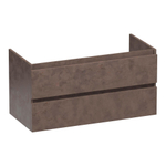 BRAUER Joy meuble sous lavabo - 100x46x50cm - 2 tiroirs à fermeture douce - sans poignée - 1 découpe pour le siphon - Erosion SW1200983