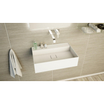 Ideavit SolidBliss Lavabo 60x40x16cm 0 trous de robinet Solid surface blanc mat SW420096