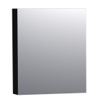 BRAUER Dual Spiegelkast - 60x70x15cm - 1 linksdraaiende spiegeldeur - MDF - mat zwart SW371796