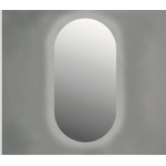 INK SP27 Miroir - 60x3x120cm - LED en haut et en bas changement de couleur - à intensité variable - chauffe-miroir - ovale - sans cadre - miroir en aluminium SW798459