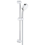 GROHE New Tempesta Cosmopolitan 100 Glijstangset - 60cm - ronde handdouche - 2 straalsoorten - gladde doucheslang - chroom/wit SW108129