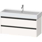 Duravit ketho 2 meuble de lavabo avec 2 tiroirs pour lavabo simple 118.4x46x54.9cm avec poignées blanc anthracite super mat SW772758