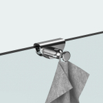 Fortifura Galeria handdoekhaak - voor glaswand - geschikt - voor 8mm - glas - hoogglans chroom SW1152334