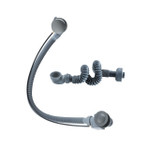 Fortifura Calvi badafvoer - opbouw - draaibediening - met vulfunctie - verlengde afvoer - geborsteld gunmetal (antraciet) SW1183694