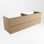 Mondiaz VICA wastafelonderkast - 160x45x50cm - 4 lades - uitsparing links en rechts - softclose - Oro SW1016604