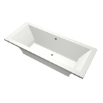 Xenz Society Duobad - 190x80x53 - afvoer Midden - acryl - wit mat SW103097