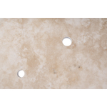 Saniclass Travertine Plan vasque - 80x46cm - 1 trou de robinet - 1 découpe de siphon - pierre naturelle mouchetée SW1242428