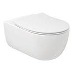 Plieger Kansas hangtoilet – Rimless – diepte 54,5 cm – met slim softclose zitting – mat wit SW499698