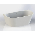 Arcqua Pinto baignoire îlot semi-encastrée 180x80 mat blanc SW643390