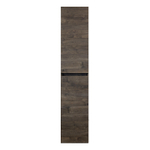 H&R Badmeubelen Hoge Kast - 35x35x170cm - 2 deuren - rechtsdraaiend - greeploos - espresso SW531823