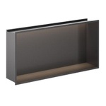 Crosswater Douche Nis - 61x30.5cm - LED-lichtstrip - slate gunmetal (antraciet) SW1176236