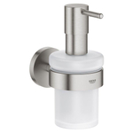 GROHE Essentials Distributeur de savon - 160 ml - avec support - montage mural - SuperSteel SW97632