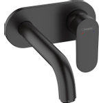 Hansgrohe Vernis Blend 1 greeps wastafelkraan - inbouw - voor wandmontage - voorsprong 20 - 7 cm - mat zwart SW651528
