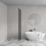Aqua Vista Lokla Cuadra zijwand - 80x200cm - voor douchecabine - 8mm - rookglas - mat gunmetal (antraciet) SW1186395