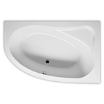 RIHO Aryl baignoire rectangulaire 153x100cm Pose en angle Droite Blanc brillant 312037