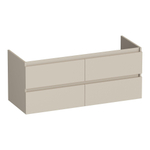 BRAUER Joy wastafelonderkast 120 4 softclose lades - greeploos - 2 sifon uitsparingen - mat beige SW1201100