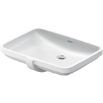 Duravit No.1 Halfinbouwwastafel - 55x45.5cm - zonder kraangat - met overloop - glans wit SW723716