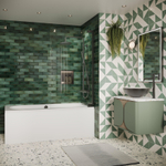 Crosswater Asura paroi de baignoire pivotante - 90x150cm - ardoise SW1176471