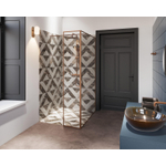 Riho Define - Paroi de douche à l’italienne en L - 200x100 cm - Finition Cuivre mat SW1185417